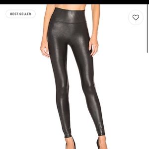 SPANX Faux Leather Leggings Size Small